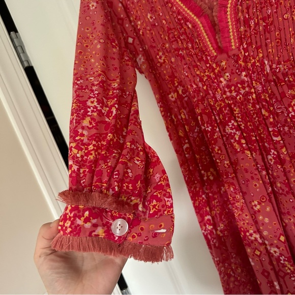 POUPETTE ST. BARTH Ola Long Sleeve Mini Dress Pink medium - Picture 5 of 6